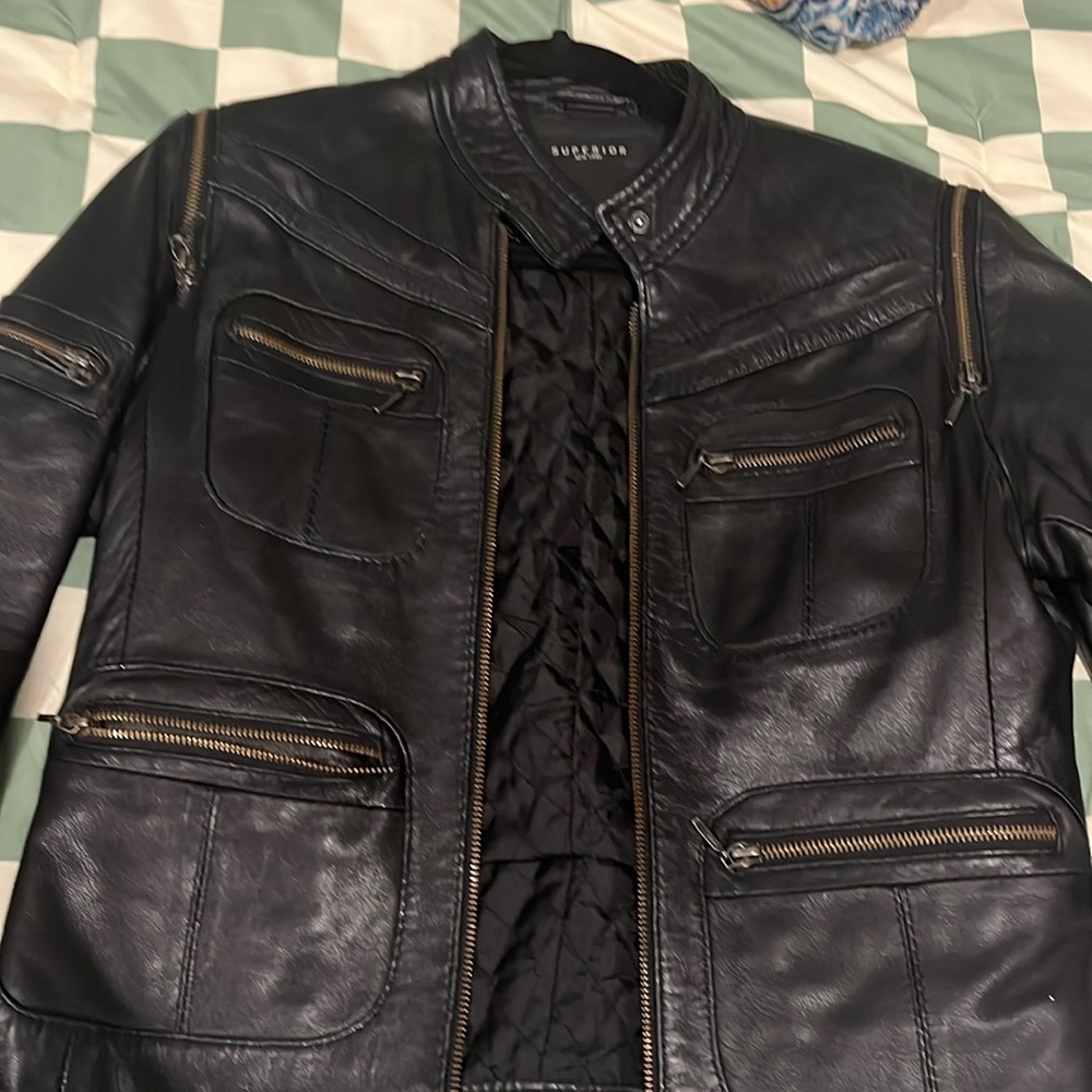 Superior New York Black Leather Jacket